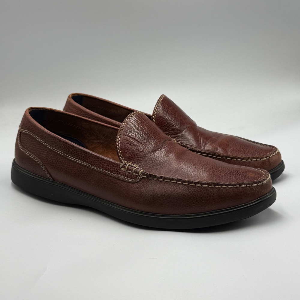 Cole Haan Mens Brown Sutton Leather Loafers Dress Shoes Slip On Comfort Size 13M